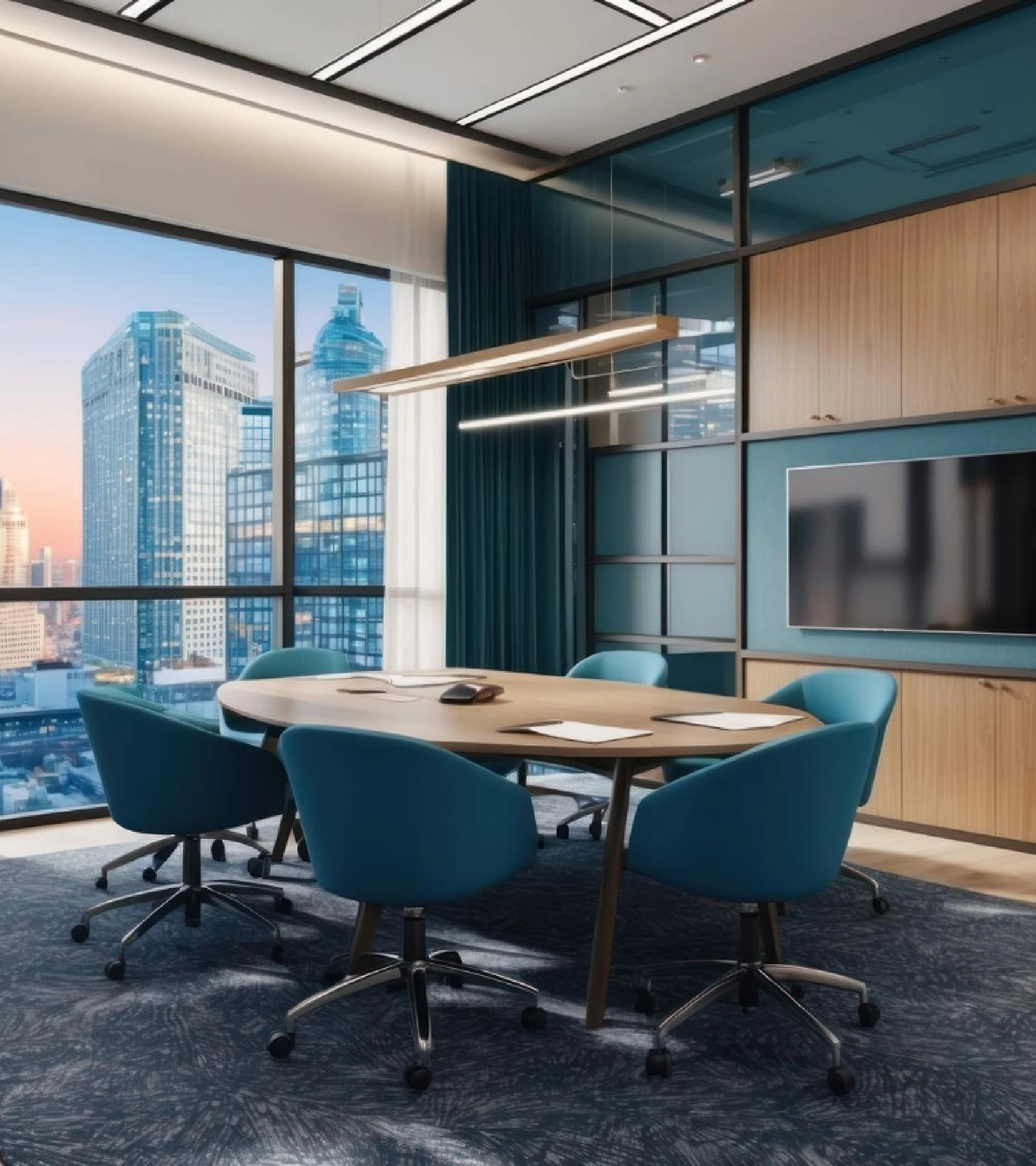 Modern office meeting room