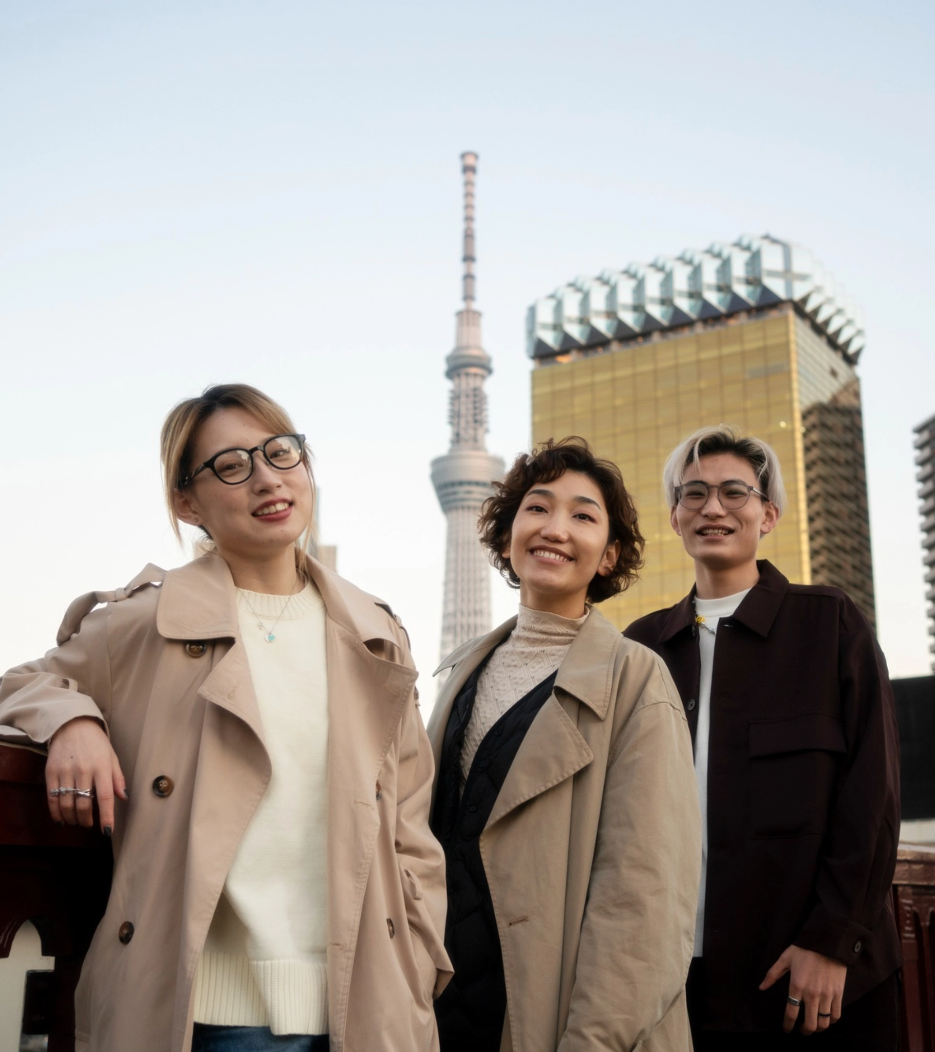 Tokyo skyline with professionals